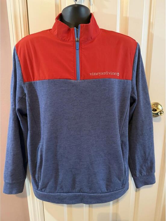Vineyard Vines Other - Vineyard Vines 1/4 Zip Mens Medium Blue Coastal Casual Preppy Yacht Club